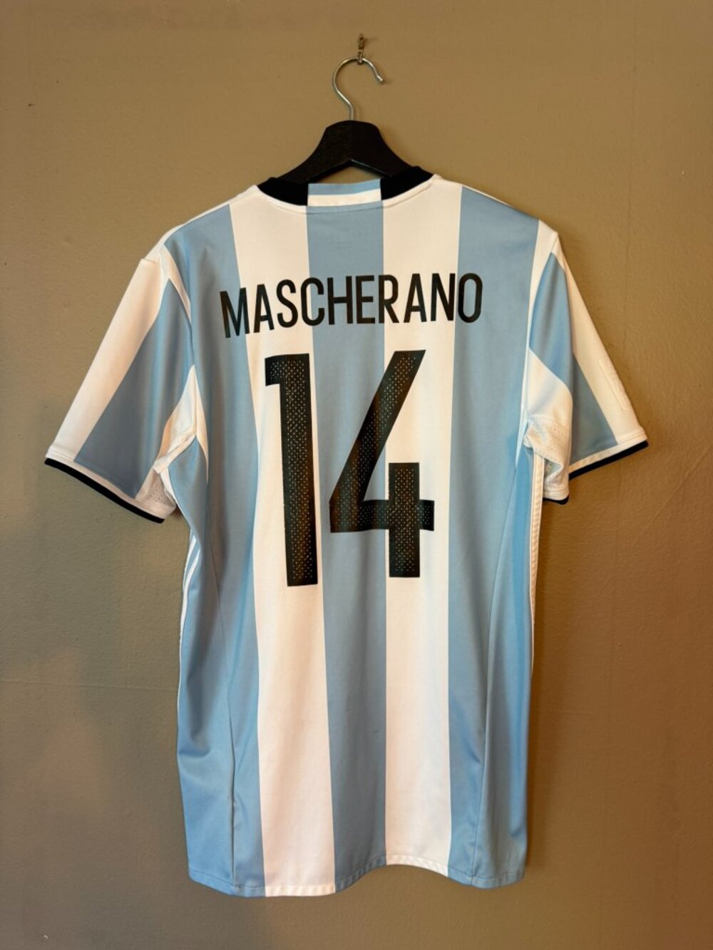 Adidas Argentina Javier Mascherano #14 2014 Home Jersey Men’s M